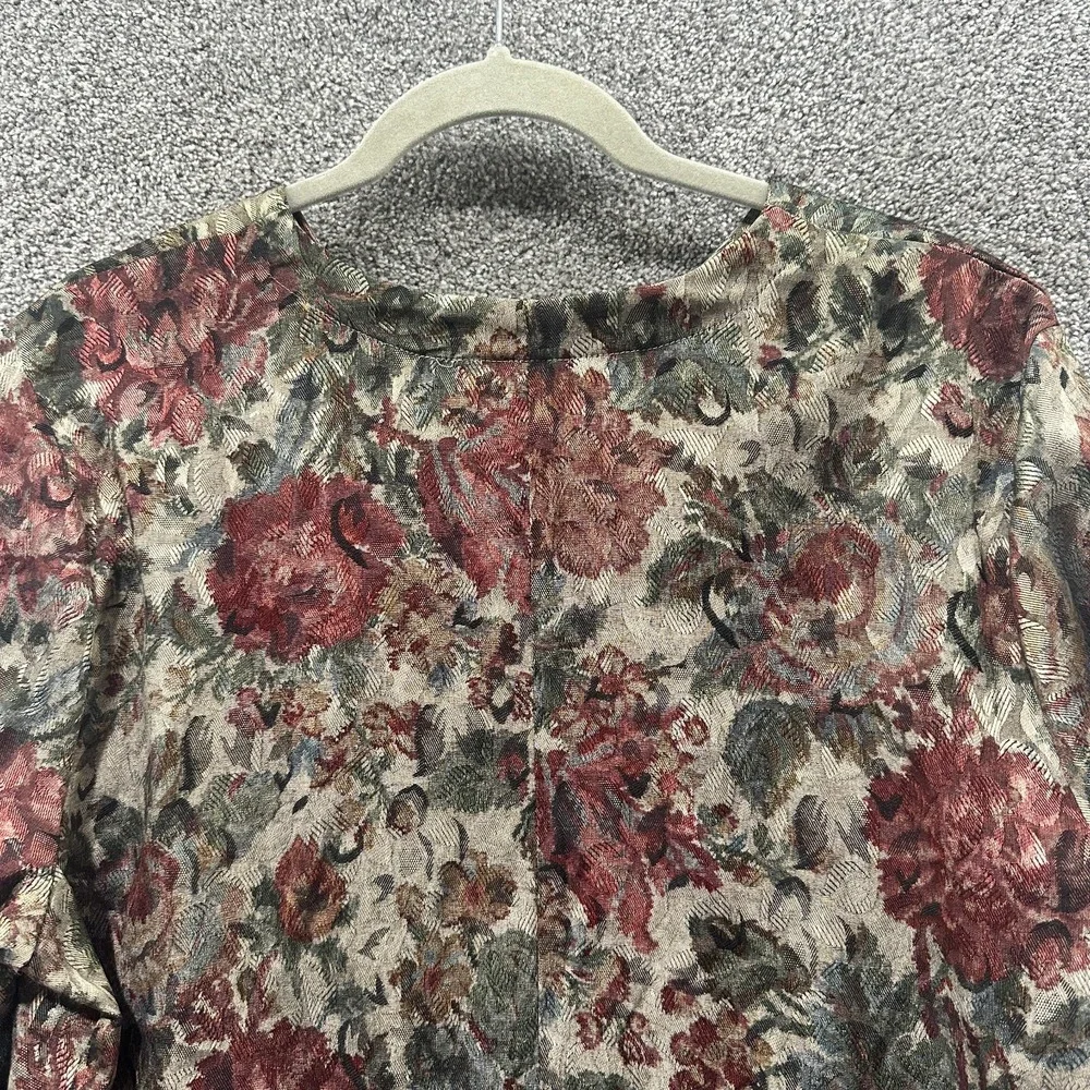 Vintage Cheltham Crossing Lightweight Jacket Womens 16 Floral‎ Button Up Cottage